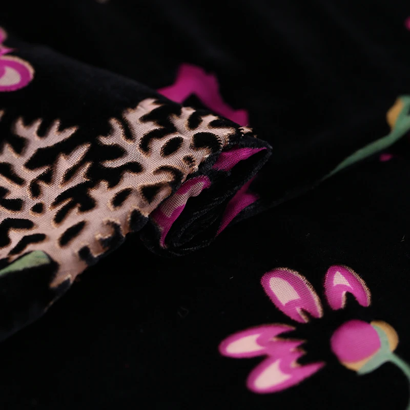 Выгорание бархатная ткань драпировка шелковая дышащая удобная одежда cheongsam