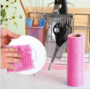 Can tear type roll shape dishcloth point fault wave pattern non woven cloth the clean towel multi function dish 95 g|cloth sofa|towel foldingtowel