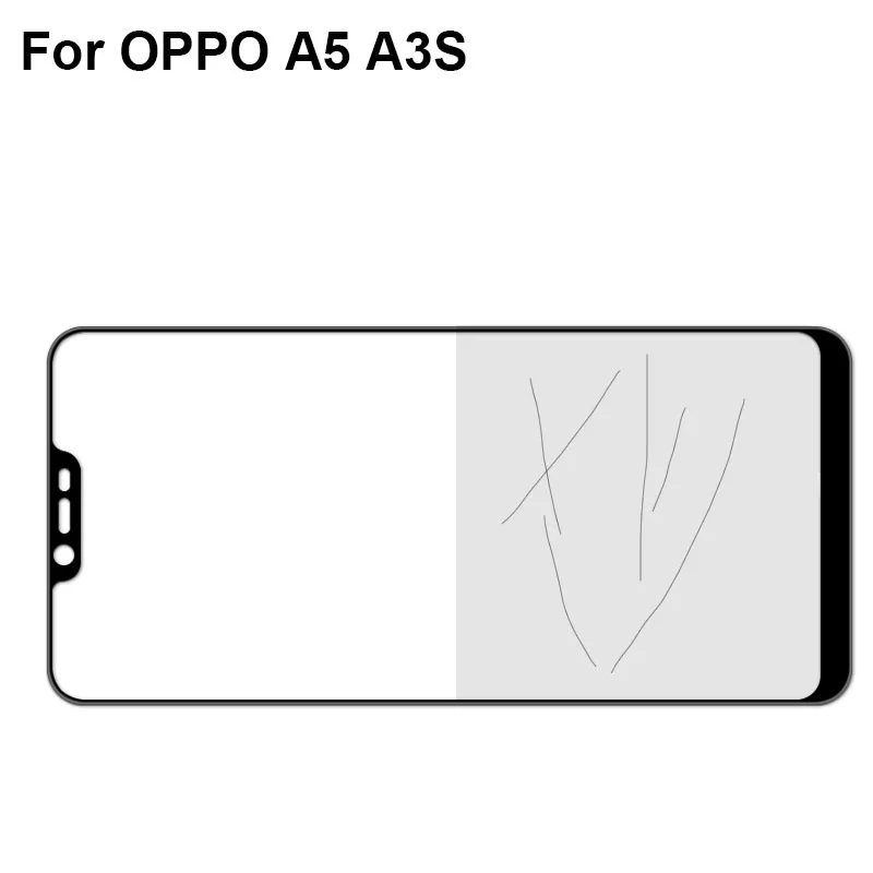 2PCS Ultra-Thin screen protector Tempered Glass For OPPO A5 A3S A 5 A3 S full Screen protective OPPOA5 f | Мобильные телефоны и