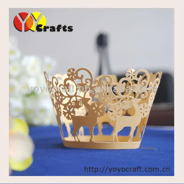 

Персонализированные кружевные обертки для кексов с лазерной резкой, сувенир для вечеринки, украшение для Хэллоуина, 100 шт.