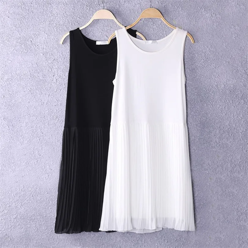 Платье женское Плиссированное шифоновое на бретелях спагетти|tank dress|spaghetti strap