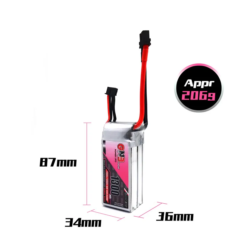 Gaoneng 1300mAh 5S1P 18 5 V 130C/260C Быстрая зарядка Lipo батарея с штепсельной вилкой XT60 для FPV