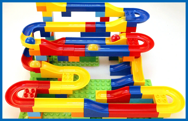 Забавный конструктор сделай сам гоночный лабиринт шарики трек строительные