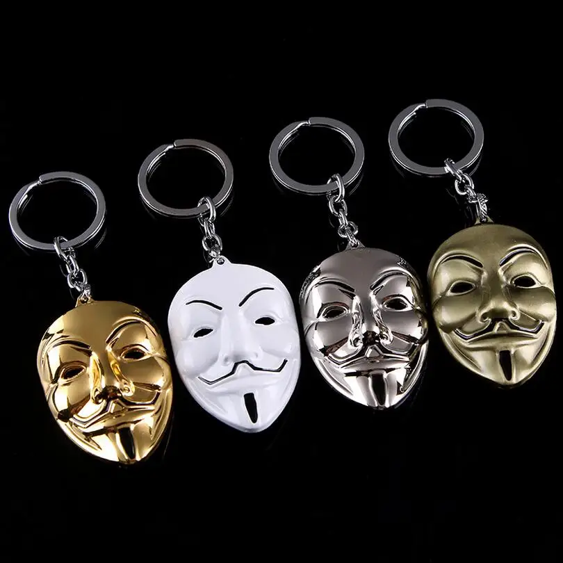Брелок для ключей BERTHATINA V серии Vendetta модель маски хакера модный брелок мужчин