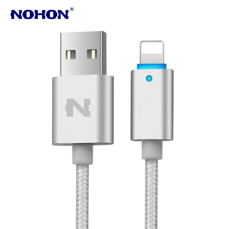 NOHON 1 5 м USB кабель для зарядки данных iPhone XS Max XR X Smart LED Light кабели 5S 6 6S 7 8 Plus iPad mini 2
