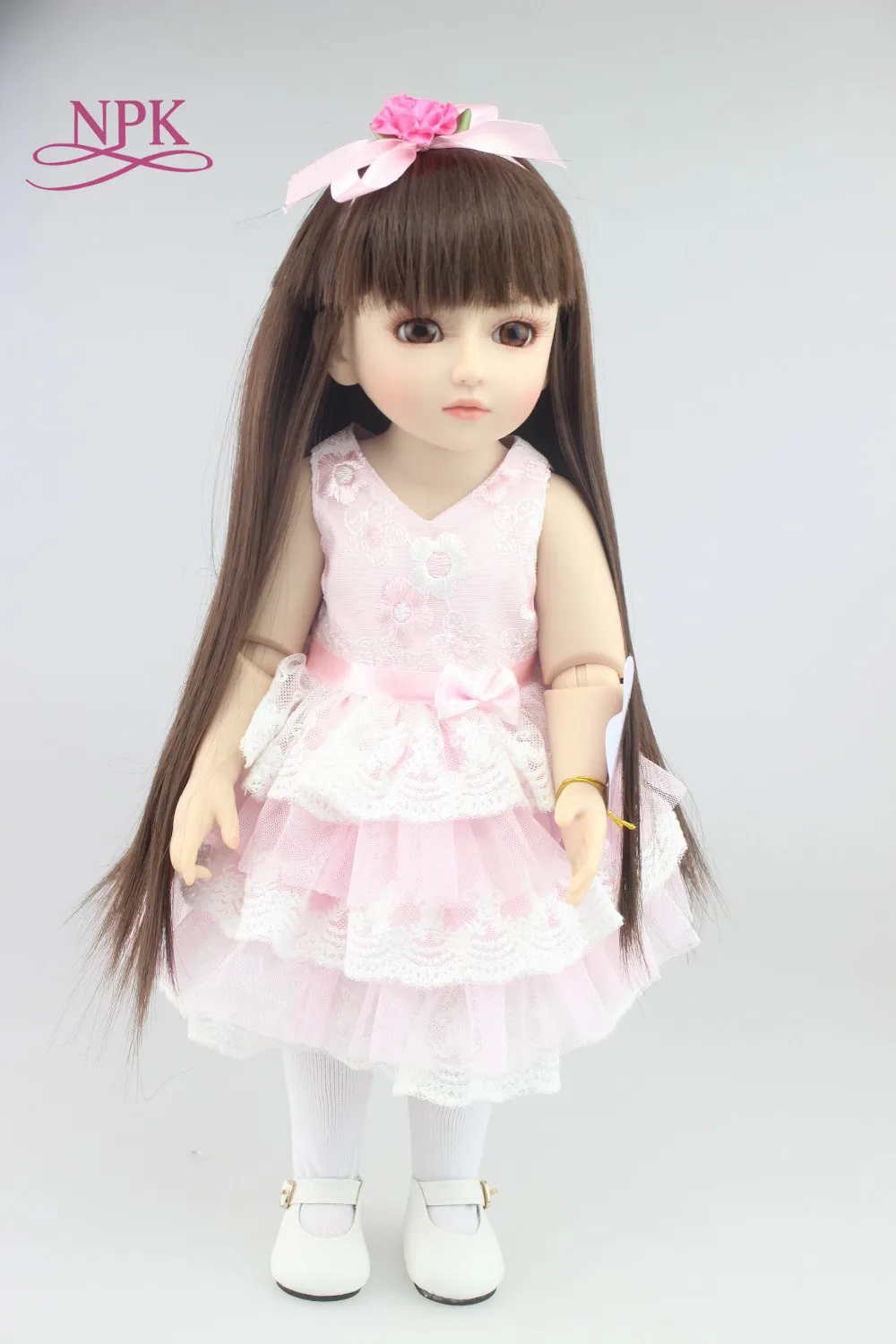 Кукла новорожденная NPK силиконовая виниловая 45 см ручная работа|children gift|doll dolldolls