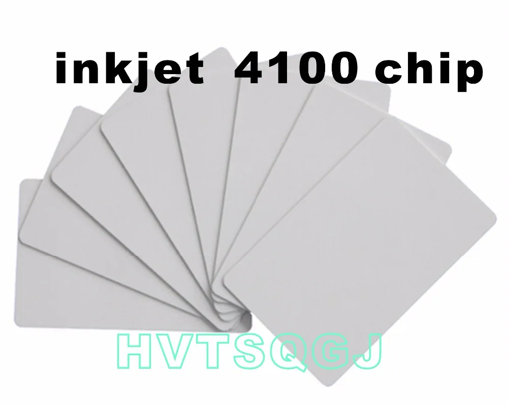 100 Pcs/lot Glossy Inkjet RFID TK4100 Chip Cards Printable PVC ID Card For Epson Canton Printer Access Control Security Cards