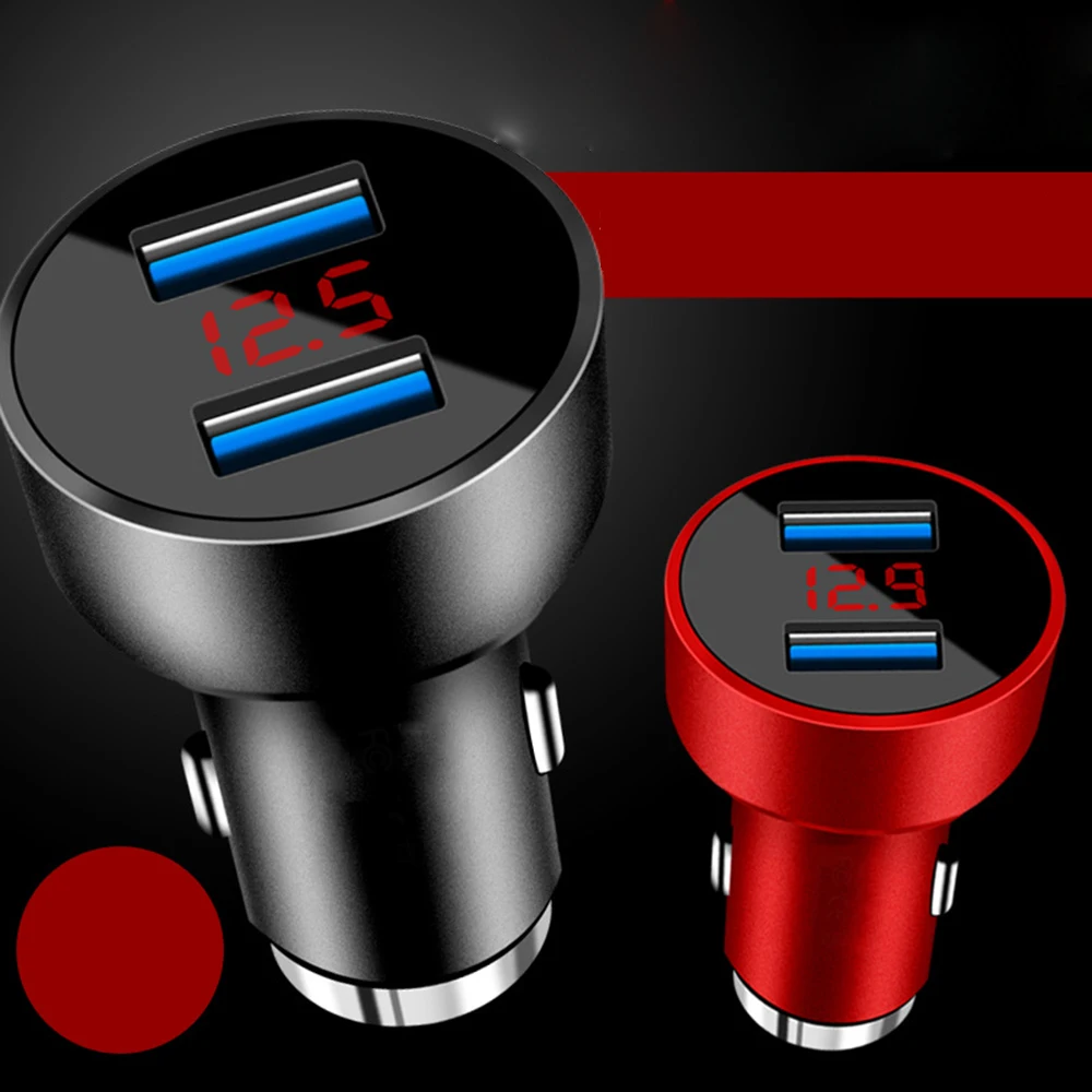 5 в автомобильный адаптер зарядного устройства с двойным USB 3.1A светодиодный