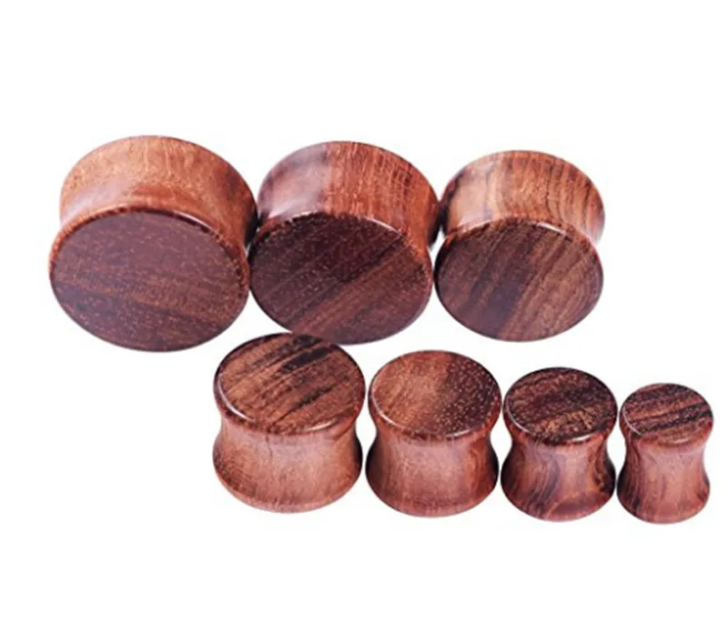 LOT70PCS Бесплатная доставка ювелирные изделия для тела деревянные затычки ушей