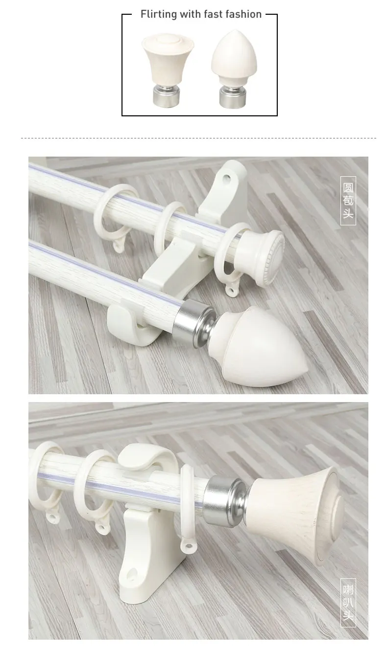 Карниз для штор, утолщенный, под дерево, немой, Римский стержень, простой, Европейский, роскошный, карниз для штор, одиночный и двойной стержень