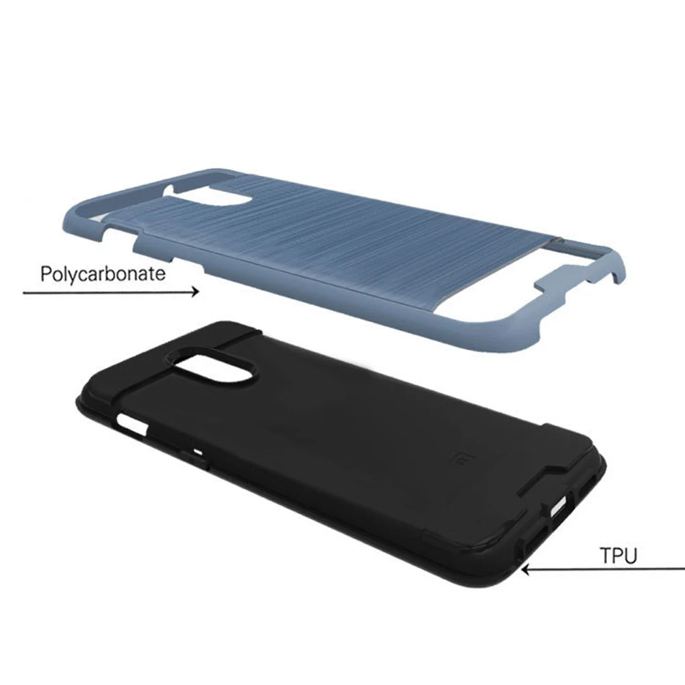2 в 1 Мягкий ТПУ и жесткий PC задний Гибридный матовый защитный чехол для Oneplus 6 T