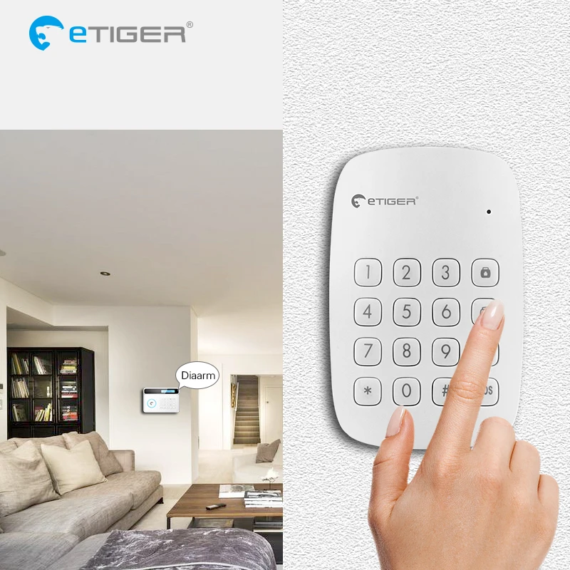 ETiger S3b GSM сигнализация комплект домашней сигнализации с PIR датчиком движения