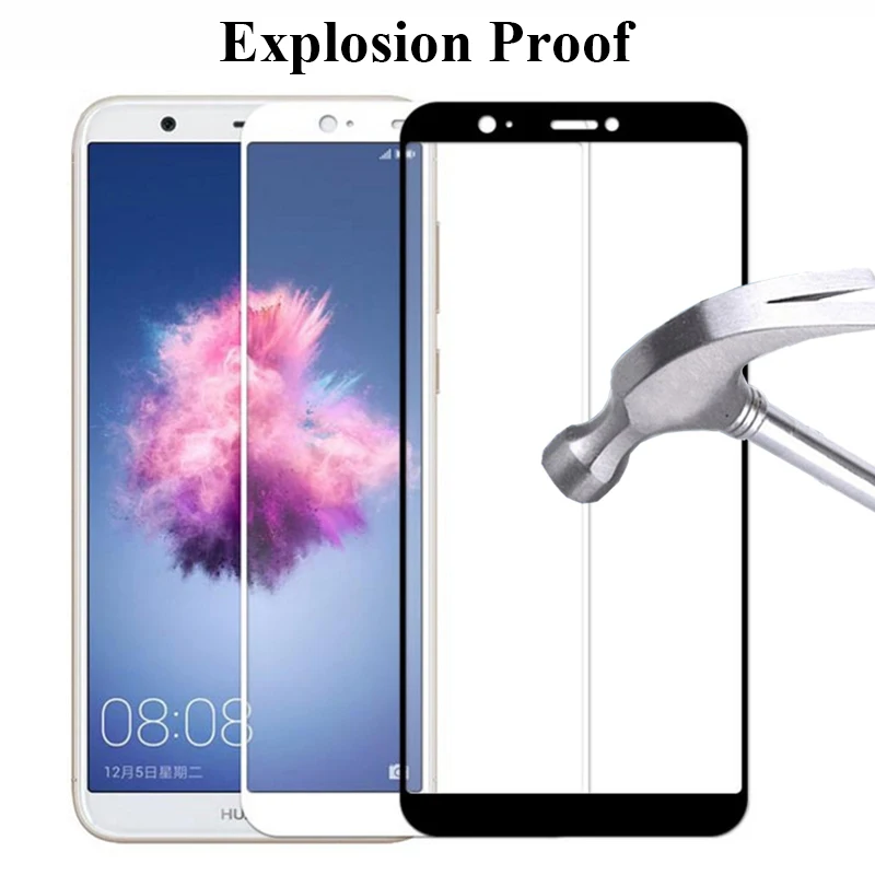 Закаленное стекло 9H с полным покрытием для Huawei P Smart 2019 Φ Защита экрана HUAWEI 2018 Psmart