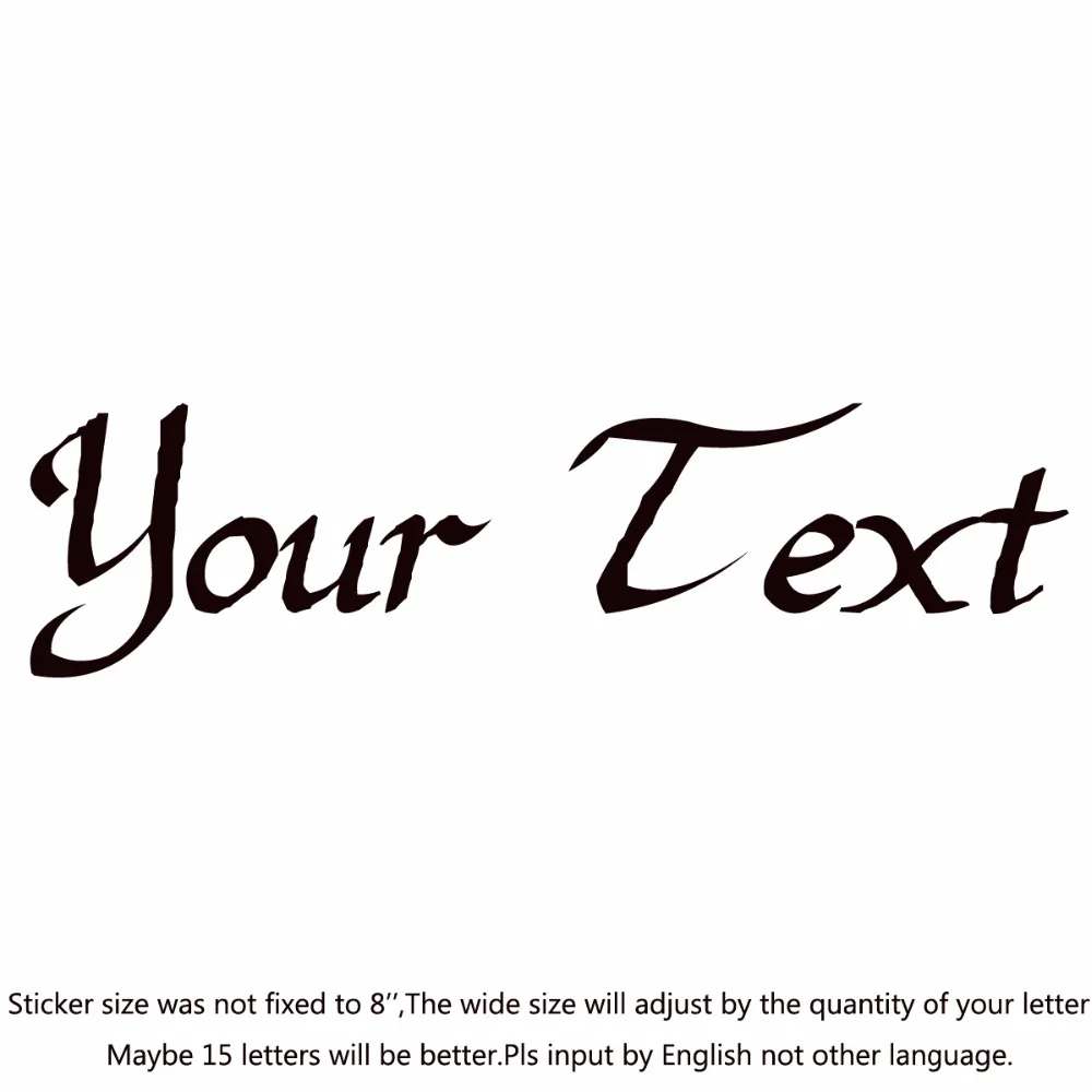 Ваш Текст Винил Стикера этикеты Окна Автомобиля Бампер ПОЛЬЗОВАТЕЛЬСКИЕ 7