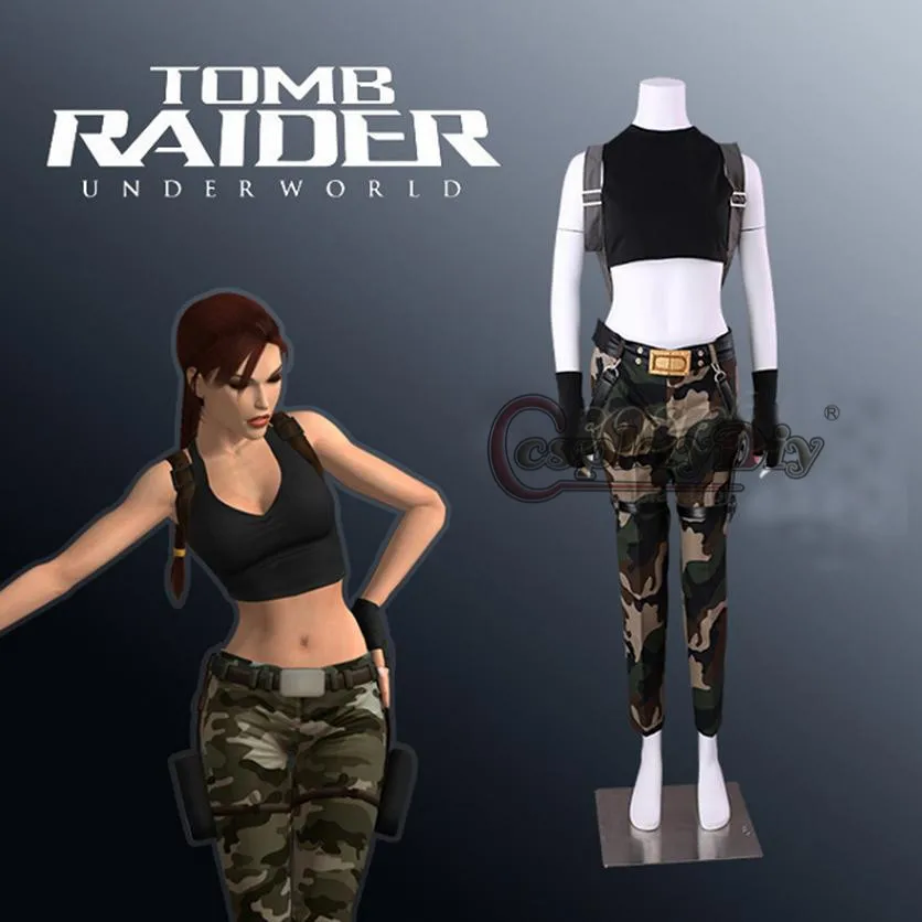 Косплей «сделай сам» игра Tomb Raider Lara Croft косплей костюм взрослые женские костюмы для Хэллоуина наряд Топ+ брюки на заказ