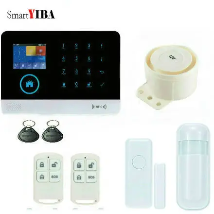 

SmartYIBA Spanish French Russian German Voice Touch Screen Wireless Wifi 3G WCDMA Home Security Burglar Intruder Alarm System