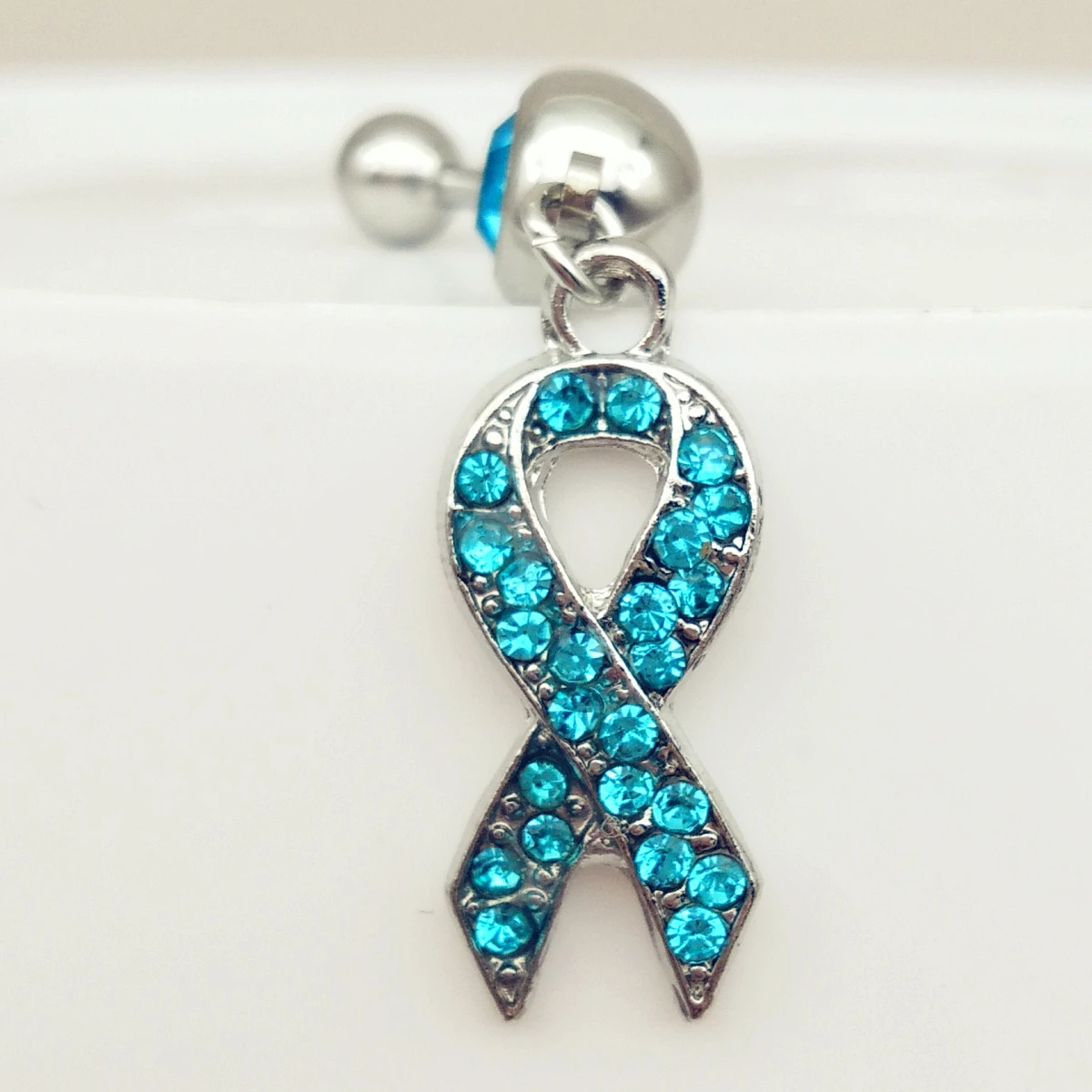 Модная модель в стиле любящее лента пупка Бар Кольца пирсинг модные украшения 14G