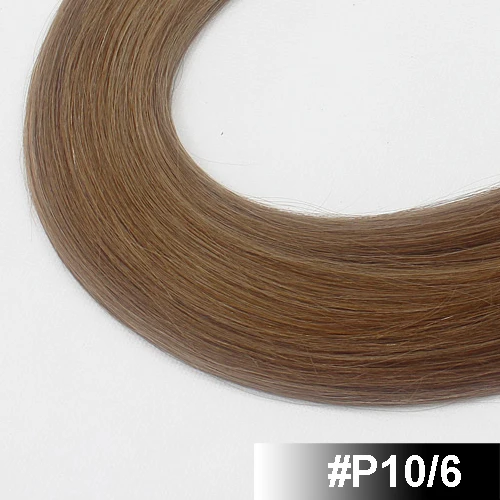 P10-6 FOREVER HAIR 0,8 г/локон 14 дюймов настоящие человеческие волосы Remy Nano Ring для наращивания на всю кутикулу с микро бусинами прямые европейские волосы на Капсулах - Цвет: P10-6