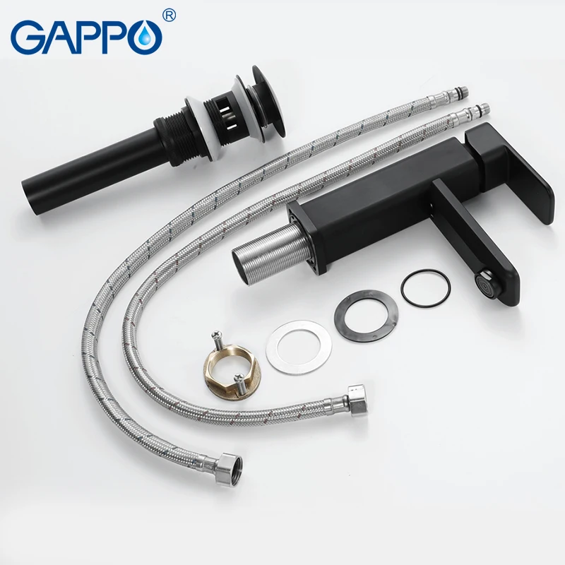 

GAPPO Basin Faucet basin black chrome mixer taps waterfall bathroom mixer shower faucets bath water Deck Mounted Faucets taps