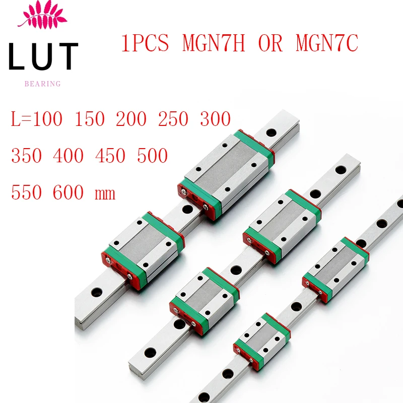 1 шт. MGN7 ЧПУ 7 мм миниатюрная линейная направляющая MGN7C L100 600 каретка или MGN7H узкая