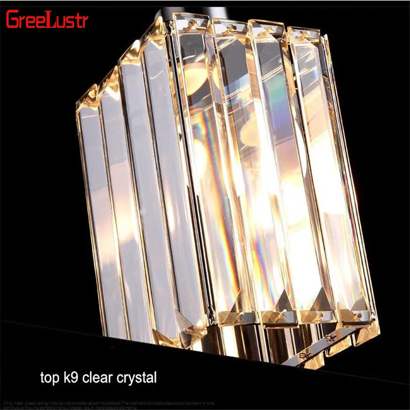 Lámparas colgantes de cristal K9 modernas, lámpara Led Colgante para comedor, accesorios de iluminación E27, Lustres para decoración del hogar