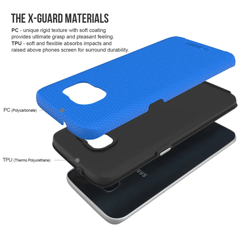 Мобильные чехлы TOIKO X Guard для samsung Galaxy S7 Edge задняя крышка ударопрочный двухслойный ПК TPU бампер аксессуары для телефонов оболочка