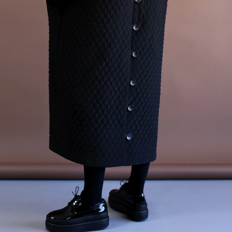 Женский Длинный плащ WM001 черный большого размера толстый 2016 | Женская одежда