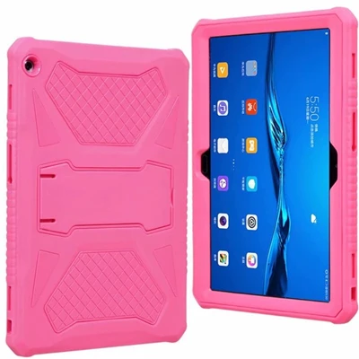 Для huawei MediaPad M5 Lite 10 10,1 ''сверхмощный противоударный защитный чехол для huawei M5 Lite 10 BAH2-W19/L09/W09 чехол с подставкой - Цвет: Red