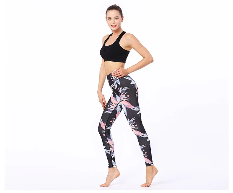 Для Женщин Йога Брюки Фитнес леггинсы Activewear тренажерный зал спорта Для женщин сжатия тренировки Высокая Талия Брюки для девочек брюки для девочек