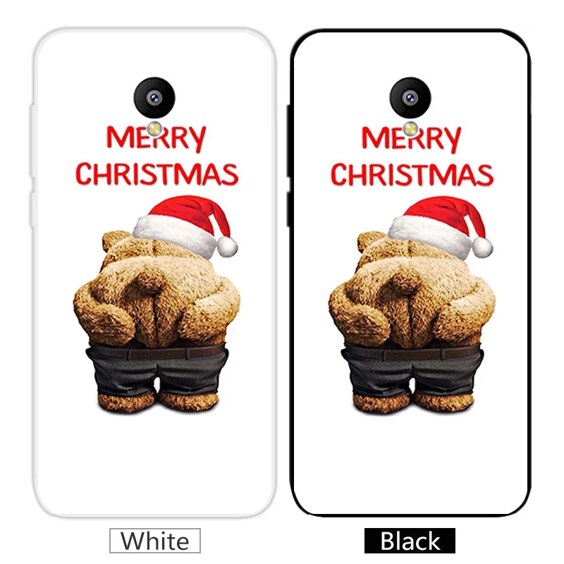 5.0'' for Meizu M2 Mini Case TPU Silicone Back Black Matte Cover Luxury Clear Merry Christmas Phone Cases Capa |
