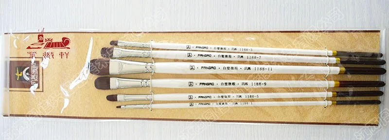 6 шт./компл. Высококачественная нейлоновая фотоакриловая краска масляная кисть