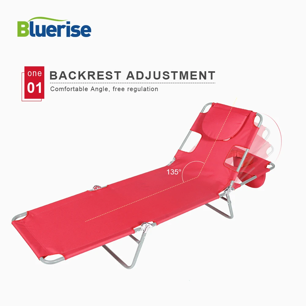 BLUERISE уличная мебель складной пляжный стул три положения Recline или лег плоский