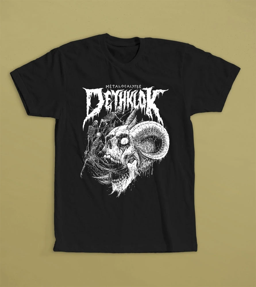 Новинка DETHKLOK Metalocalypse металлическая рок группа мужская белая футболка Размер S до