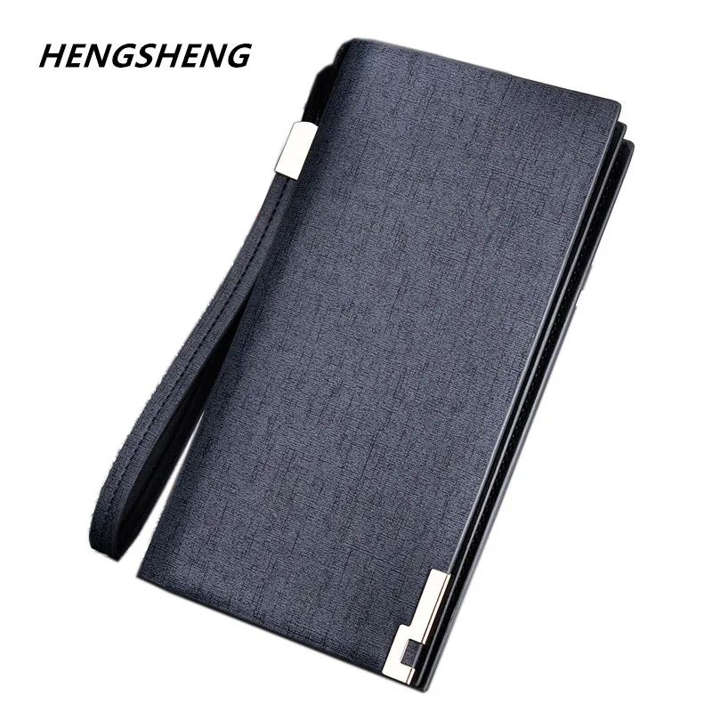 

2020 new western brand long men's wallet zipper phone bag quality guarantee gold blue design purse clutch wallet free shipping