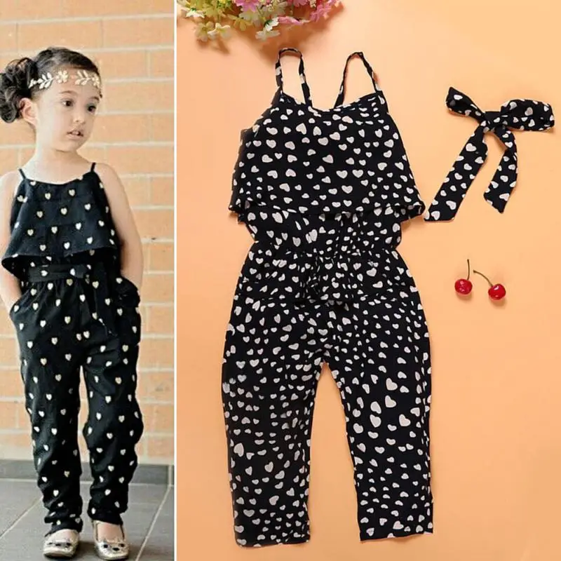 Модные детские летние девушки любят черно-белой печати без рукавов Слинг