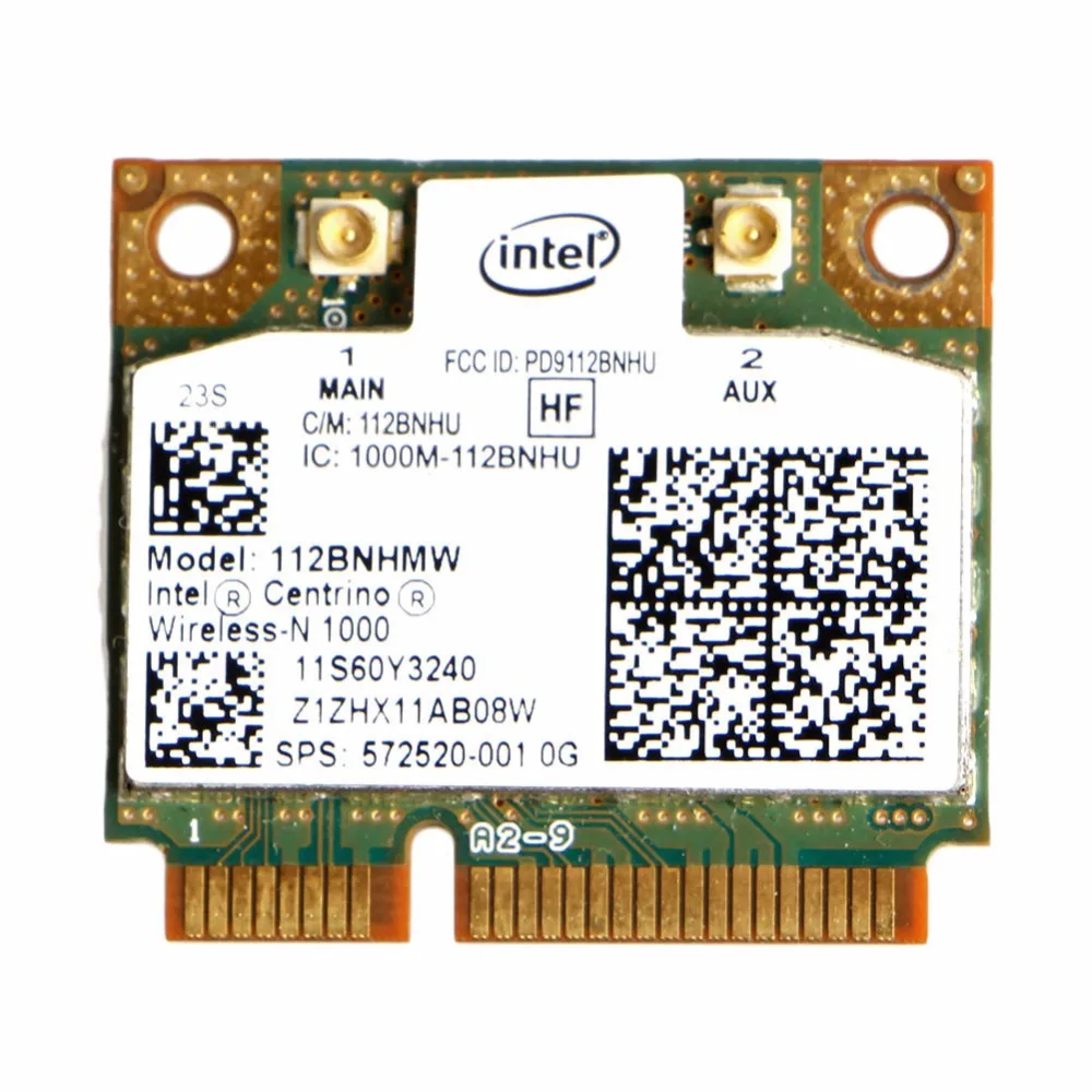Мини Wi Fi карта Intel Centrino Wireless N 1000 802 11 b/g/n 112BNHMW половина PCI E C26|intel centrino wireless-n 1000|wifi