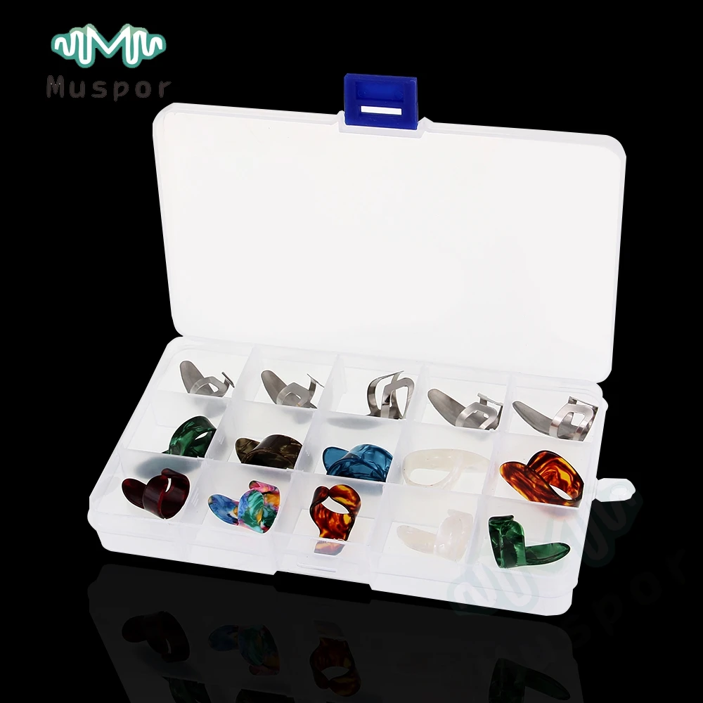 Цветной медиатор для акустической и электрической гитары 5 пальцев + 10 пальцев|picks