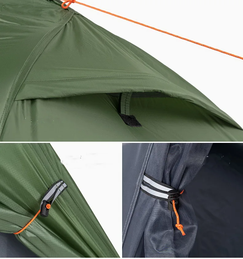 Naturehike Сверхлегкий 1 человек кемпинг палатка альпинизмом треккинг Туризм Велоспорт одиночные палатки Водонепроницаемый PU4000 зеленый 1.3кг