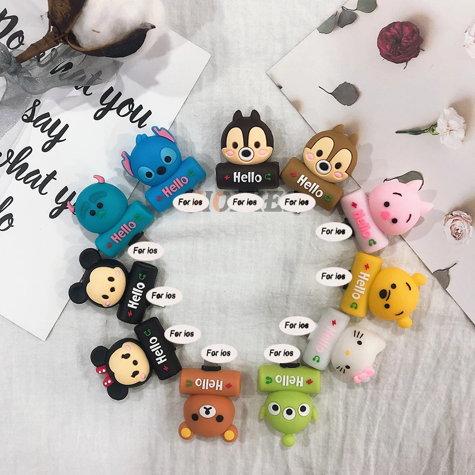 Cute Cartoon 2 in 1 Audio Adapter For iPhone 5s 5C 6 6s 7 8 Plus X XS MAX XR Charger And Headphone Splitter Animals AUX Cable | Мобильные