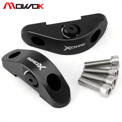 Black Для kycco xciting 250 300 300i Никита 200 300 центр 300 300i мотоцикл задний Алюминий зеркало адаптер с гнездом Кепки - Цвет: Black