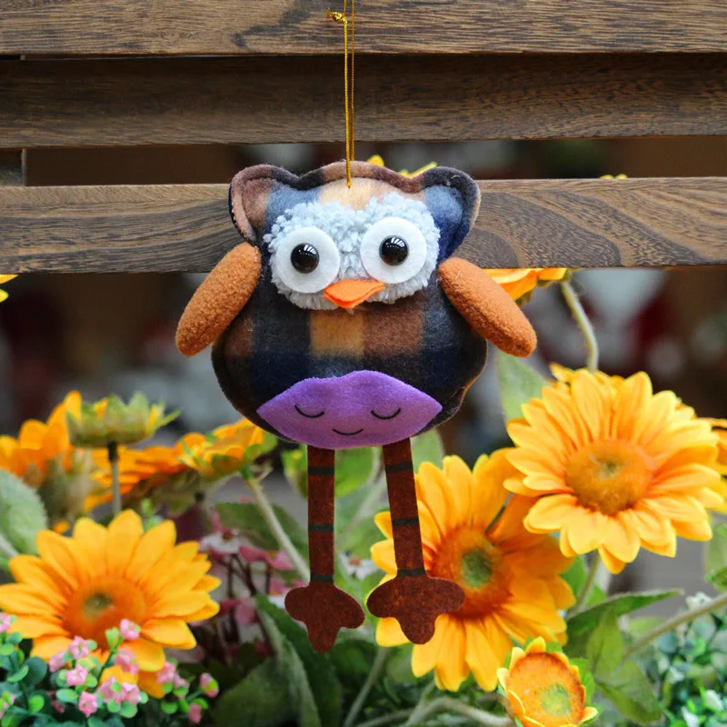 Рождественские плюшевые подвески в виде совы Подвесные Украшения для