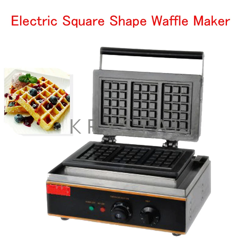 Miglior Elettrico Plaid Waffle Maker Macchina Per Cialde Commerciale Plaid Torta Antiaderente Riscaldamento Pan Riscaldamento Macchina FY-115