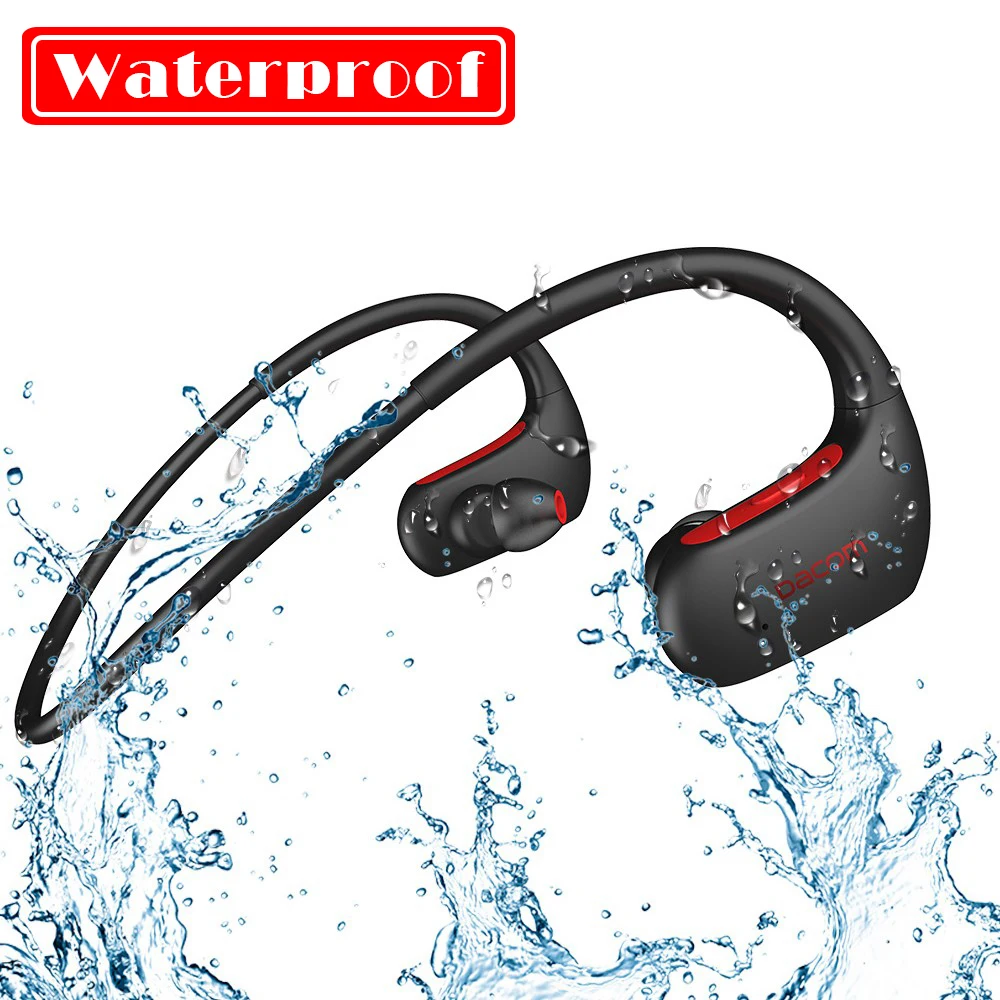 Водонепроницаемый Спорт стерео Bluetooth наушники Фитнес Беспроводной Наушники Hi-Fi