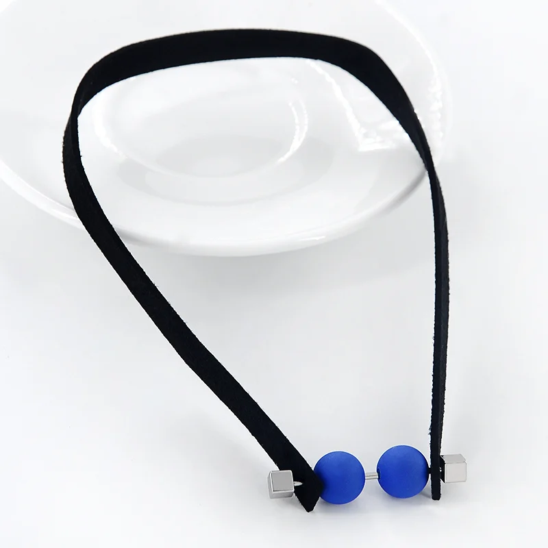 Горячая Распродажа ожерелье с голубым шариком из натурального камня золотистого