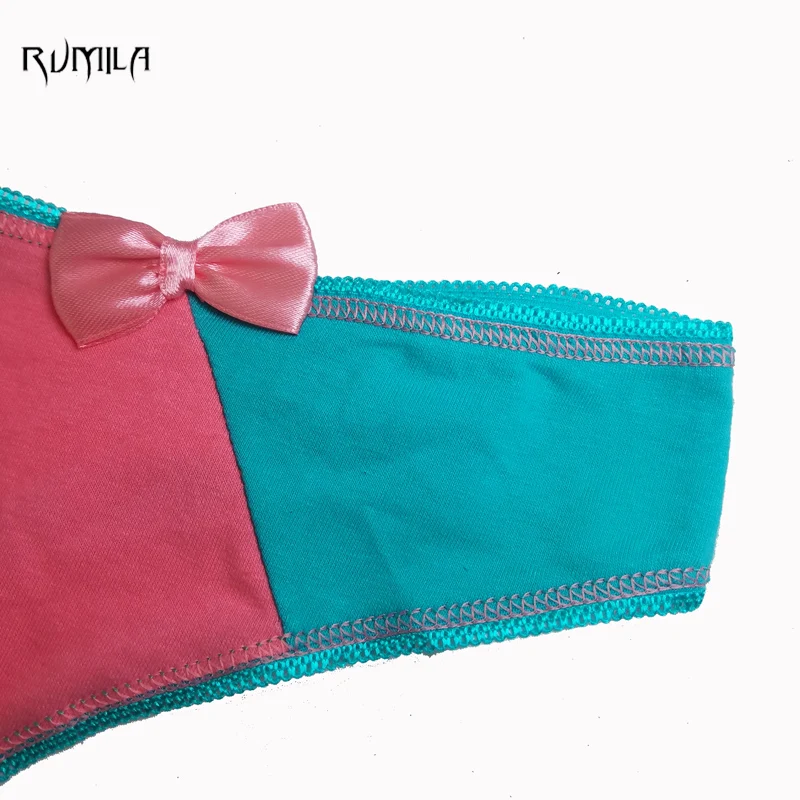 Хлопковые женские сексуальные стринги с бантом нижнее белье бикини трусики