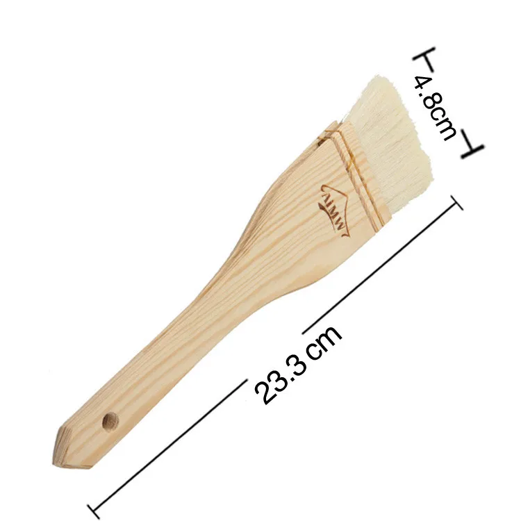 Kitchen accessories Wooden handle Wool brush Non Stick Baking Brush Extruder Liquid Oil Bread Butter Pastry Utensil | Дом и сад