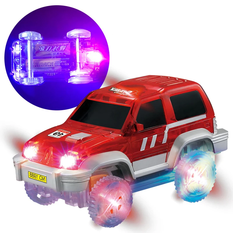 Волшебная железная дорога светящийся гоночный гибкий трек в темноте Электронный