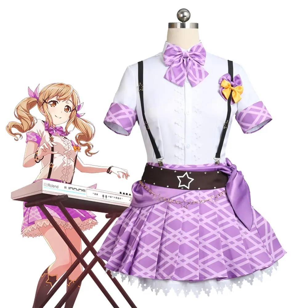 Косплэй костюм Bang Dream! Poppin'Party Ichigaya Arisa Yamabuki Saaya Ushigome Rimi Hanazono Tae Toyama Kasumi аниме Хэллоуин