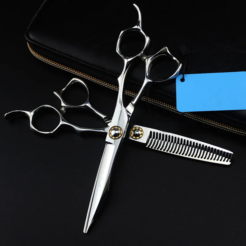 

Профессиональные японские ножницы для стрижки волос 440c 6 дюймов Парикмахерские ножницы для стрижки изогнутые филировочные ножницы парикма...