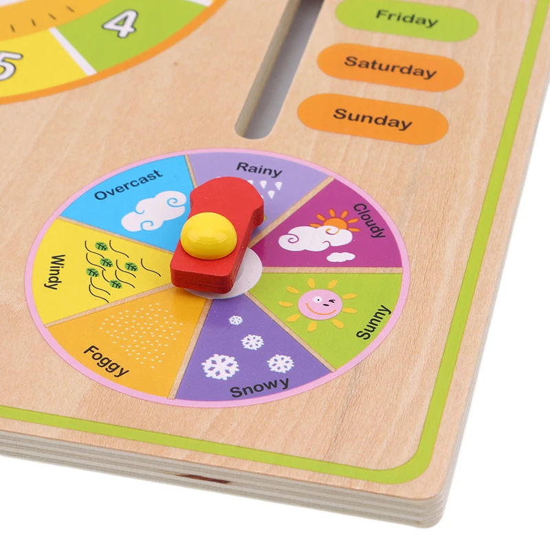 

Cartoon Calendar Clock Wood Numbers Math Toys For Children Early Learning Education Colorful Math Toy
